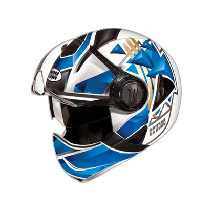 STUDDS Downtown D3 White N1 Fu Flip Up Helmet