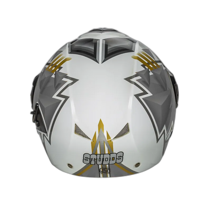 STUDDS Downtown D3 White N4 Fu Flip Up Helmet