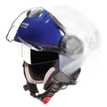 STUDDS Downtown Flame Blue Half Face Helmet