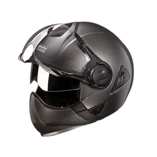 STUDDS Downtown Gun Grey Fu Flip Up Helmet