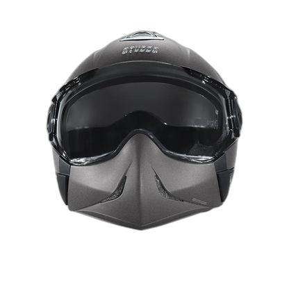 STUDDS Downtown Gun Grey Fu Flip Up Helmet