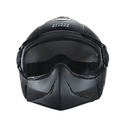 STUDDS Downtown Matt Black Fu Flip Up Helmet