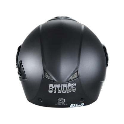 STUDDS Downtown Matt Black Fu Flip Up Helmet