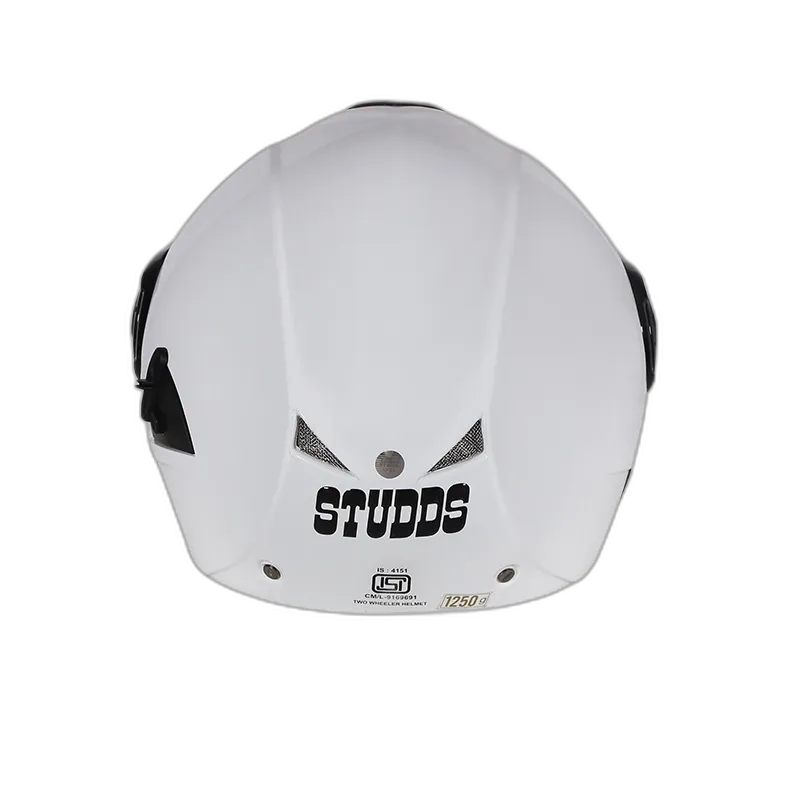 STUDDS Downtown White Half Face Helmet