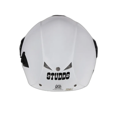 STUDDS Downtown White Fu Flip Up Helmet