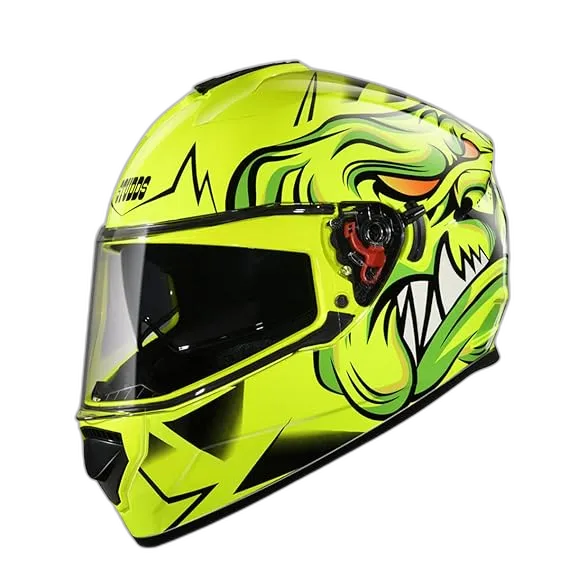 STUDDS Drifter D1 Black Yellow Full Face Helmet