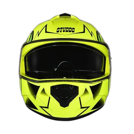 STUDDS Drifter D1 Black Yellow Full Face Helmet
