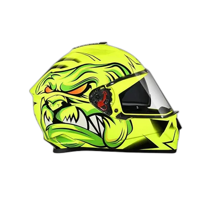 STUDDS Drifter D1 Fluorescent Yelow N5 Full Face Helmet