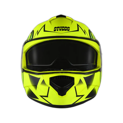 STUDDS Drifter D1 Matt Black Yellow N5 Full Face Helmet