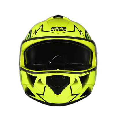 STUDDS Drifter D1 Neon Yellow N5 Full Face Helmet