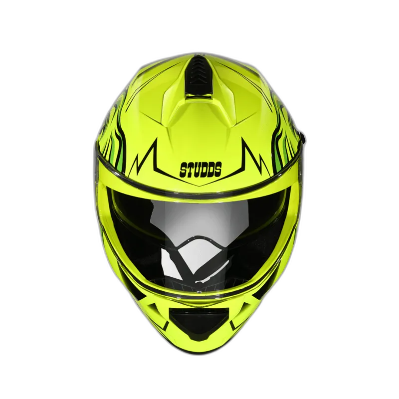 STUDDS Drifter D1 Neon Yellow N5 Full Face Helmet