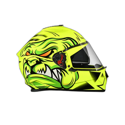 STUDDS Drifter D1 Neon Yellow N5 Full Face Helmet