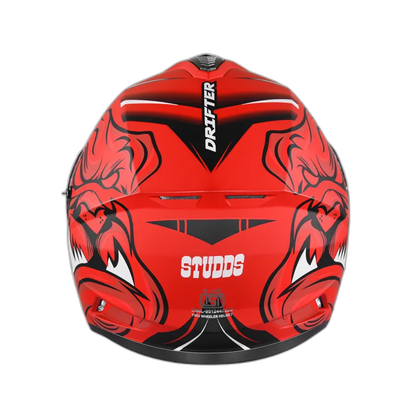 STUDDS Drifter D1 Red N2 Full Face Helmet