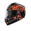 STUDDS Drifter D2 Black N10 Orange Full Face Helmet