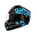 STUDDS Drifter D2 Black N1 Blue Full Face Helmet