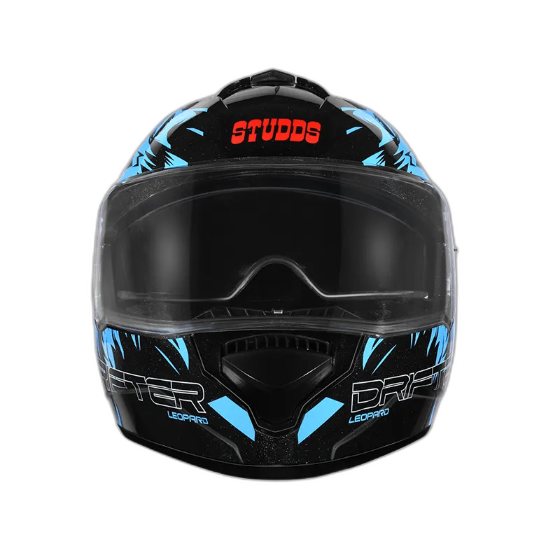 STUDDS Drifter D2 Black N1 Blue Full Face Helmet