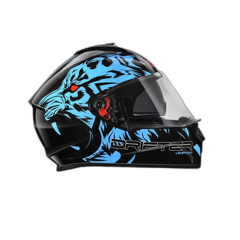 STUDDS Drifter D2 Black N1 Blue Full Face Helmet