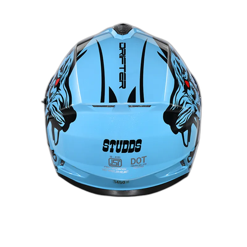 STUDDS Drifter D2 Blue N9 Black Full Face Helmet