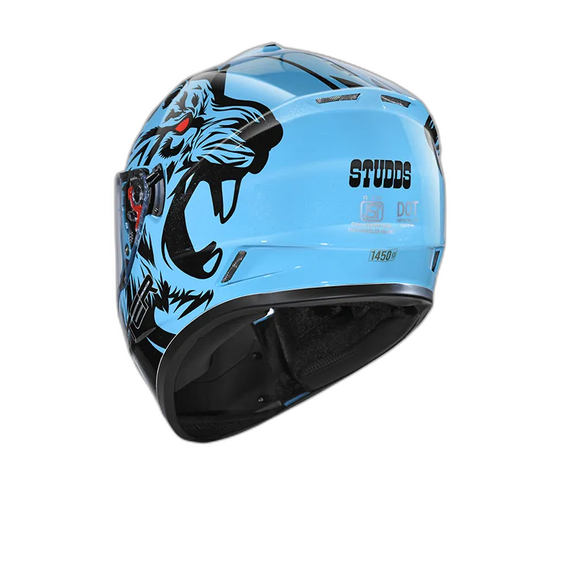 STUDDS Drifter D2 Blue N9 Black Full Face Helmet