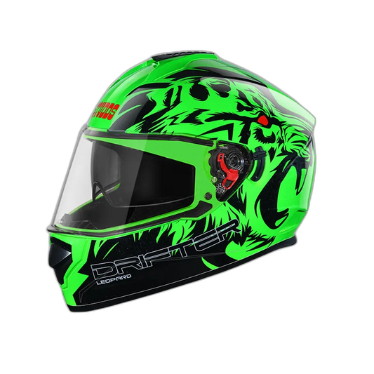 STUDDS Drifter D2 Green N9 Black Full Face Helmet