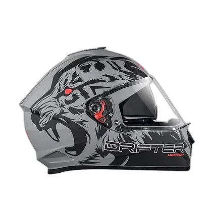 STUDDS Drifter D2 Matt Grey N9 Black Full Face Helmet