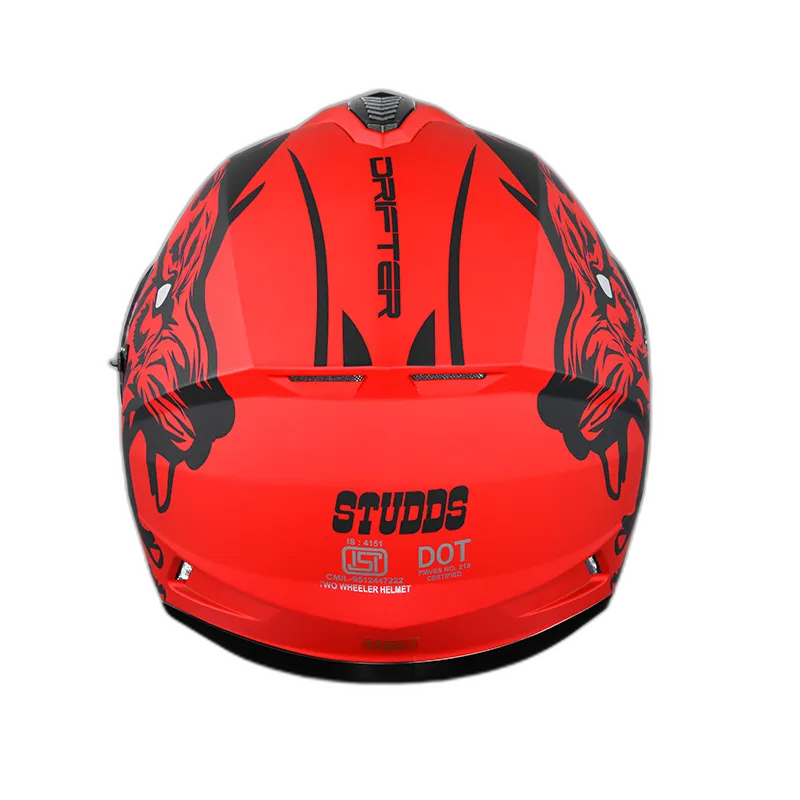 STUDDS Drifter D2 Matt Red N9 Full Face Helmet