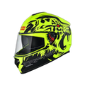 STUDDS Drifter D2 Neon Yellow N9 Black Full Face Helmet