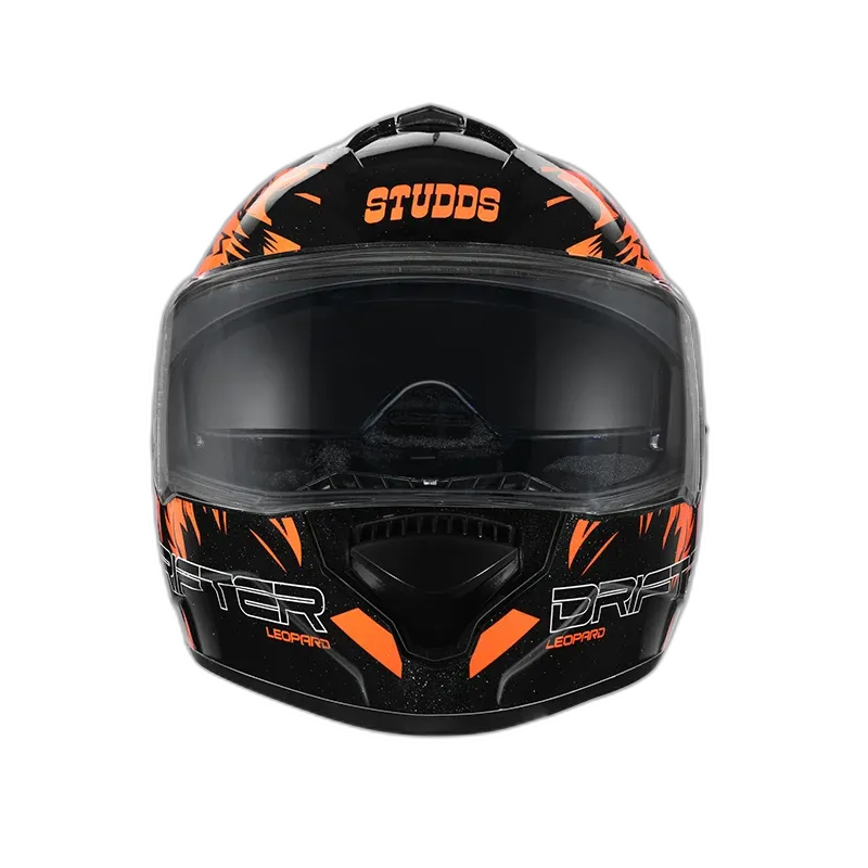 STUDDS Drifter D2 Orange N1 Full Face Helmet