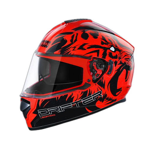 STUDDS Drifter D2 Red N9 Black Full Face Helmet