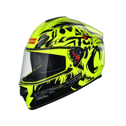 STUDDS Drifter D2 Spolier Yellow N Full Face Helmet
