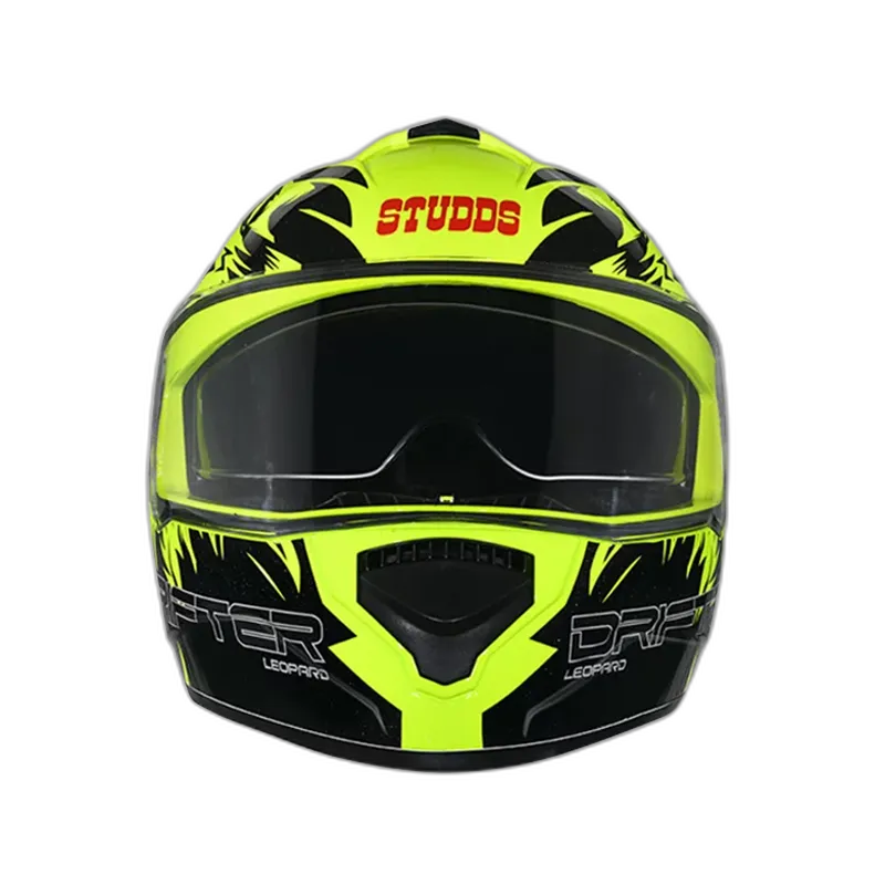 STUDDS Drifter D2 Spolier Yellow N Full Face Helmet