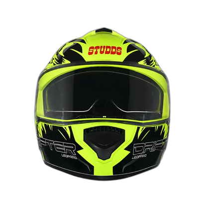 STUDDS Drifter D2 Spolier Yellow N Full Face Helmet