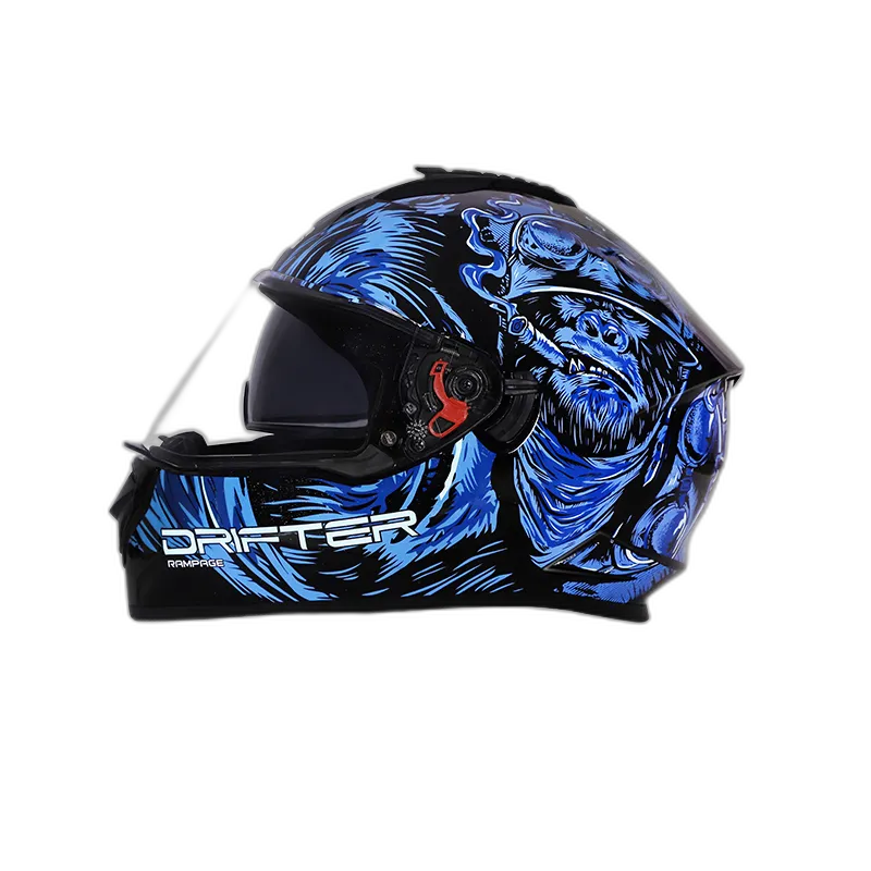 STUDDS Drifter D3 Black Blue Full Face Helmet