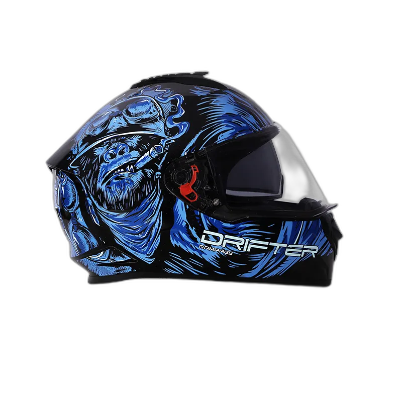STUDDS Drifter D3 Black Blue Full Face Helmet