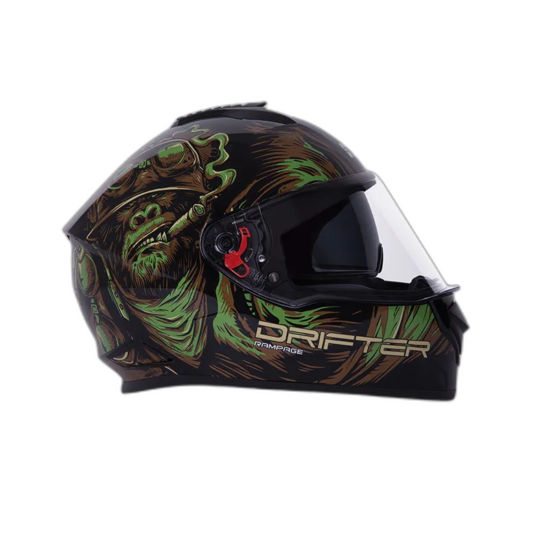STUDDS Drifter D3 Black Green N3 Full Face Helmet