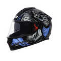 STUDDS Drifter D3 Black Grey N1 Blue Full Face Helmet