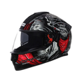 STUDDS Drifter D3 Black Grey N2 Red Full Face Helmet