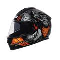STUDDS Drifter D3 Black N10 Orange Full Face Helmet
