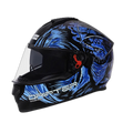STUDDS Drifter D3 Black N1 Blue Full Face Helmet