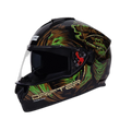 STUDDS Drifter D3 Black N3 Green Full Face Helmet