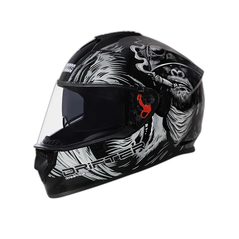 STUDDS Drifter D3 Black N4 Grey Full Face Helmet