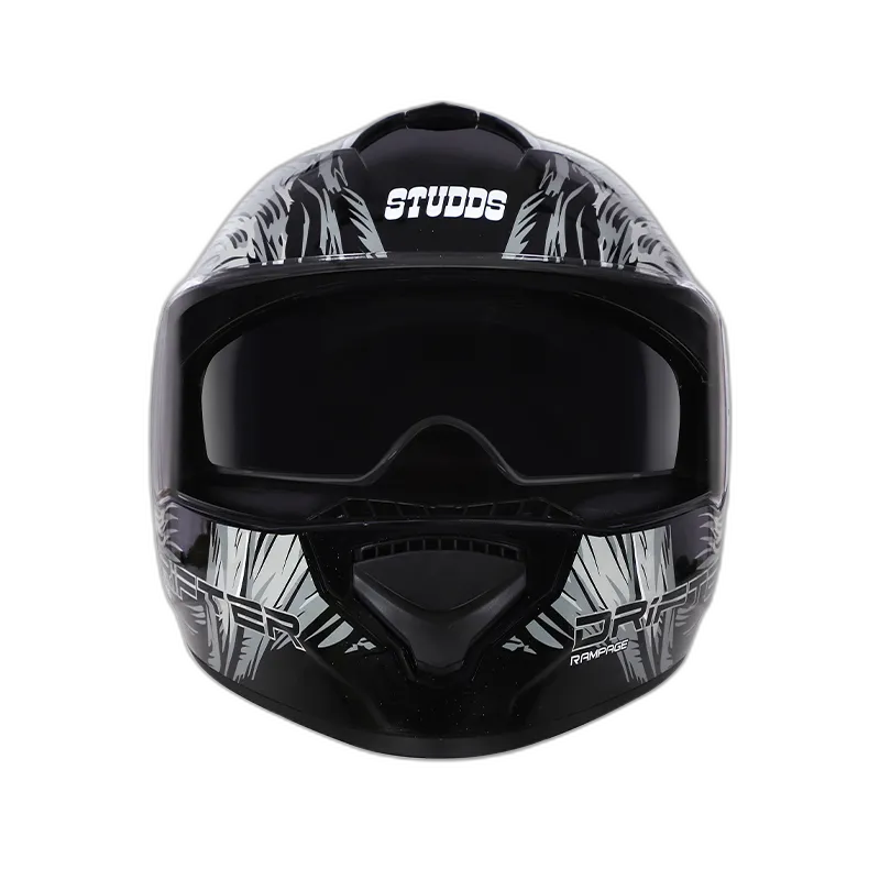 STUDDS Drifter D3 Black N4 Grey Full Face Helmet