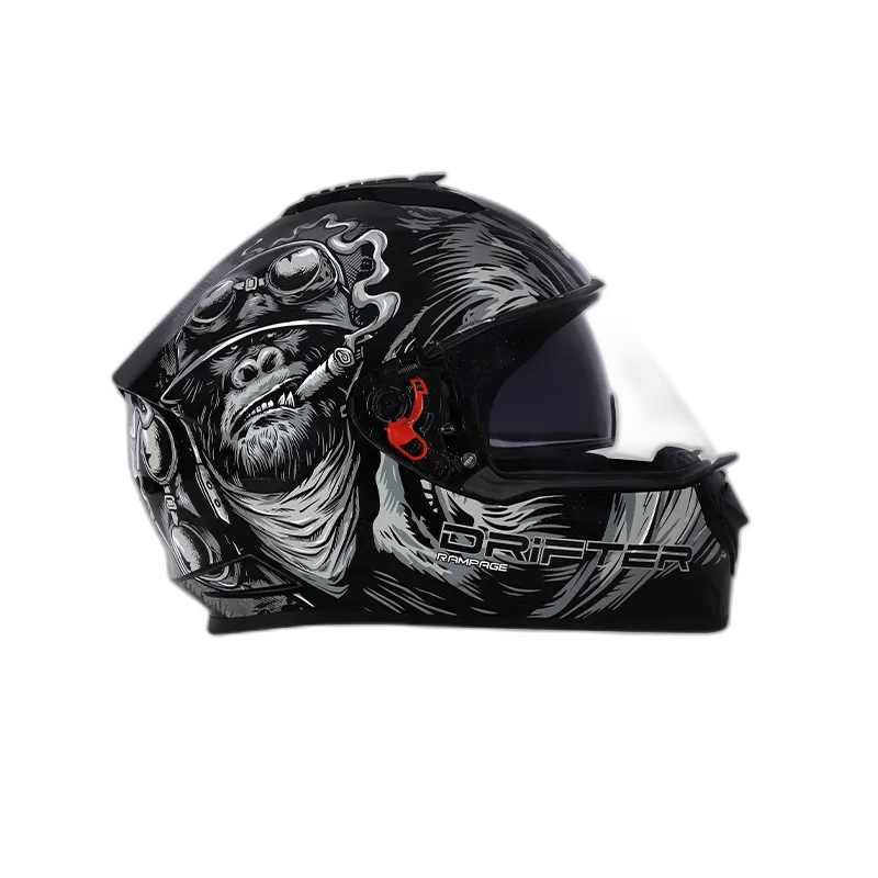 STUDDS Drifter D3 Black N4 Grey Full Face Helmet