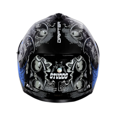 STUDDS Drifter D3 Black Grey N1 Full Face Helmet