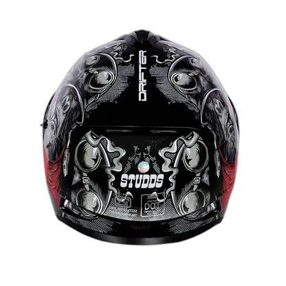 STUDDS Drifter D3 Black Grey N2 Full Face Helmet