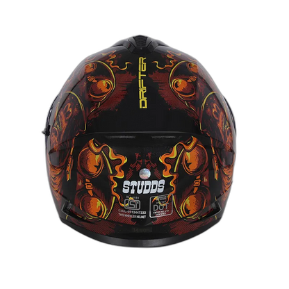 STUDDS Drifter D3 Black Red N10 Full Face Helmet