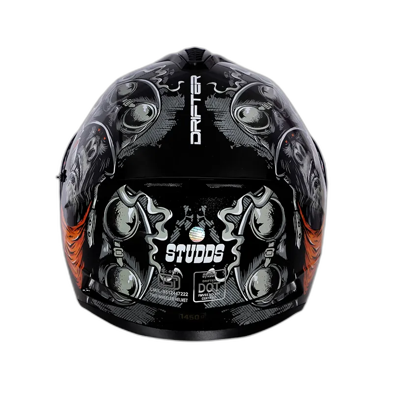 STUDDS Drifter D3 Black N10 Full Face Helmet