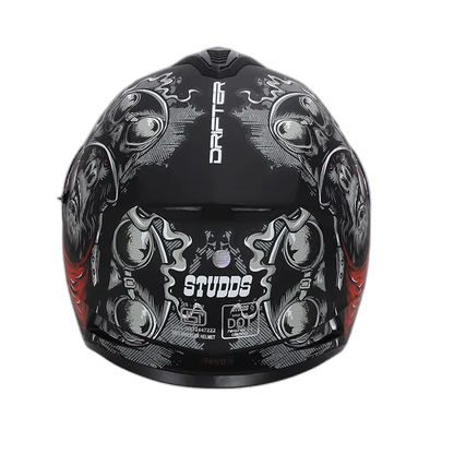STUDDS Drifter D3 Matt Black Grey N2 Full Face Helmet
