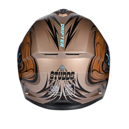 STUDDS Drifter D4 Brown N12 Full Face Helmet
