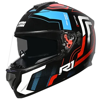 STUDDS Drifter D4 R1 Black Red N1 Full Face Helmet